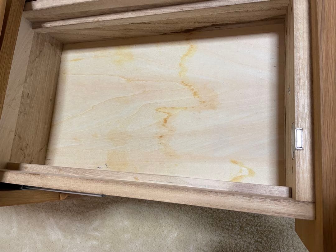 美品　飛騨産業　デスクワゴン　デスクサイドワゴン木製 脇机 可動式テーブル