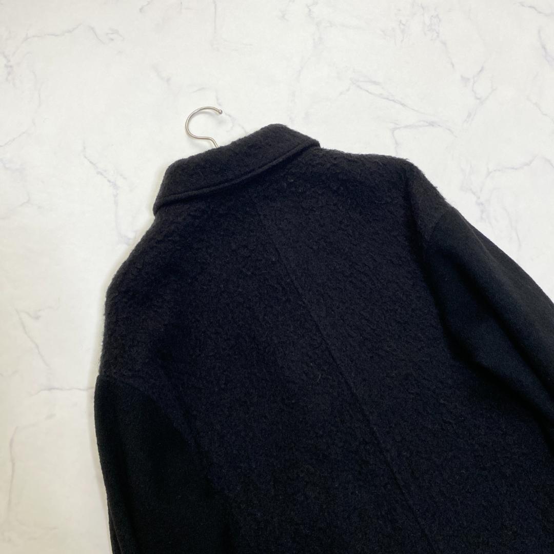 allureville 22AW モヘア混 ショートコート 切替 2 黒