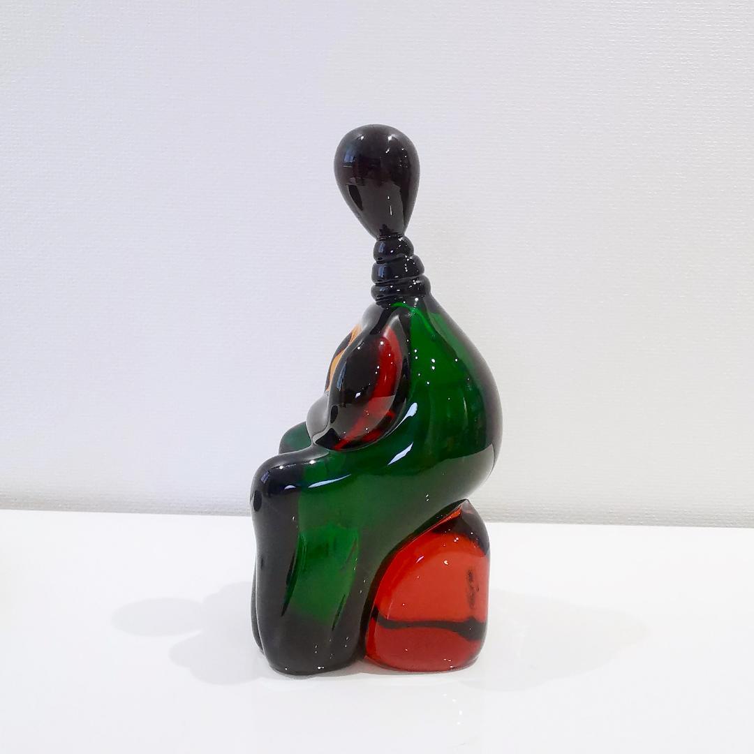 ムラノガラス  ベネチアガラス  デキリコ オマージュ ガラスオブジェ