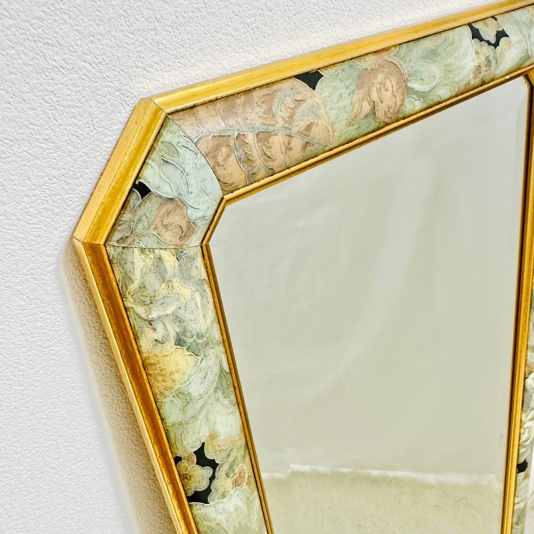 イタリア製 姿見 Made in ITLY 8角形 インテリア アンティーク