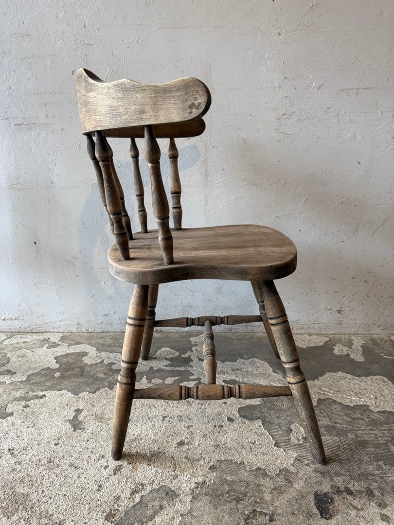 ビンテージ　ダイニングアームチェア　カフェチェア　剥離加工　no2