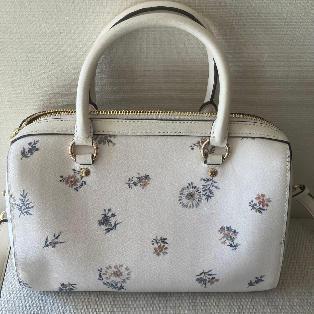 COACH フラワープリント ショルダーバッグ　コラ