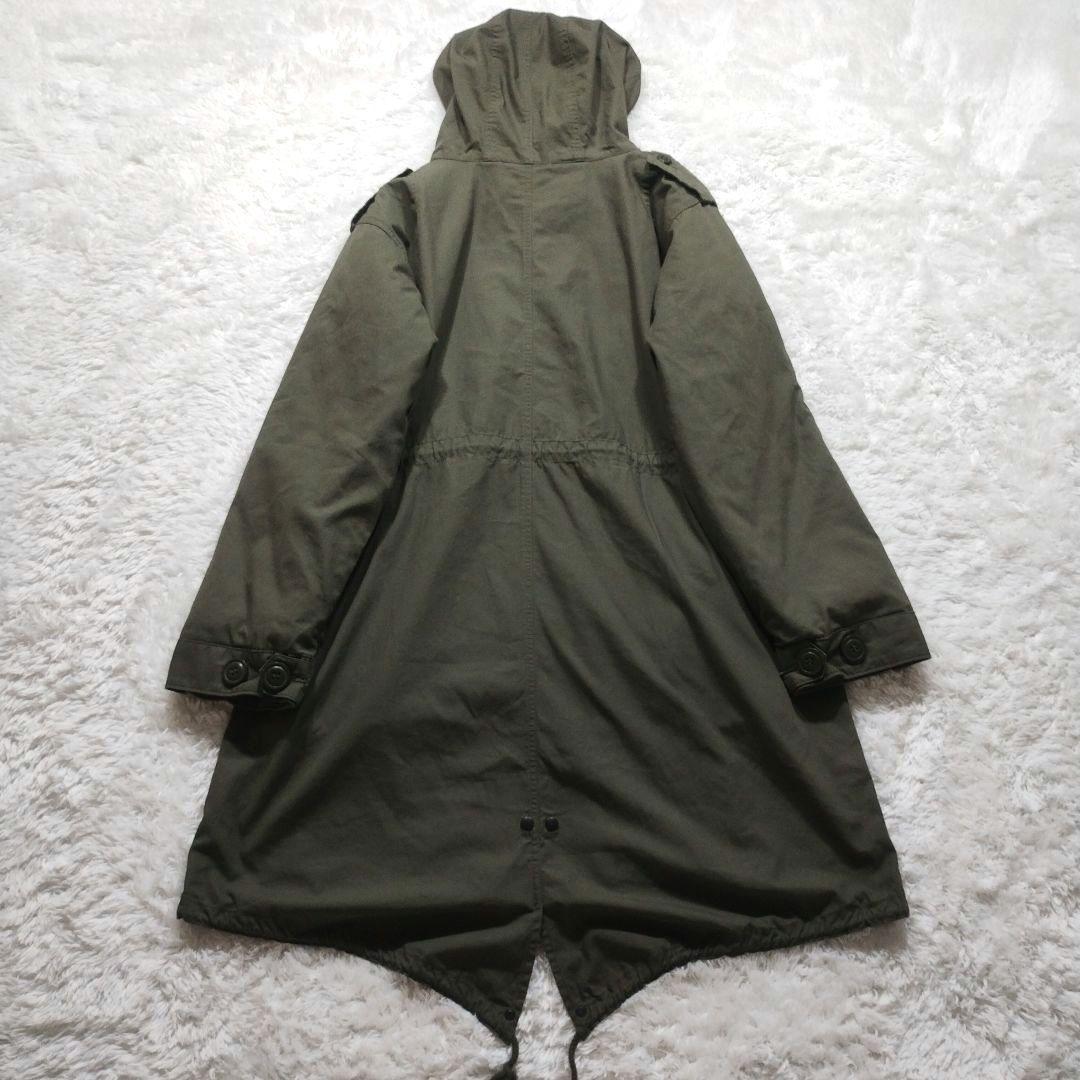 【美品】ヒューストン　M-51　ライナー付　モッズコート　青島コート　XXS　緑