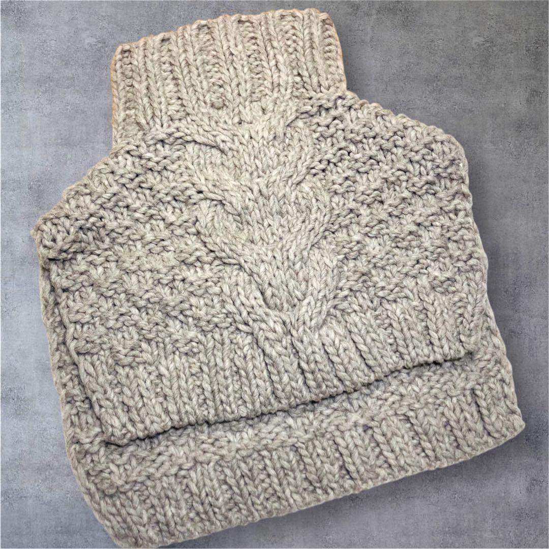 かぐれ　ペルーショルダーニットウォーマー　グレー