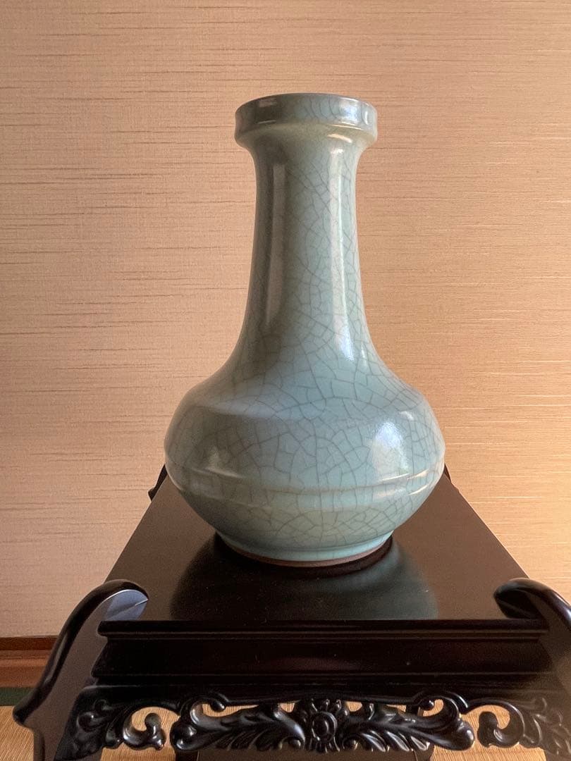 花瓶　粉青磁下蕪　青木清高作