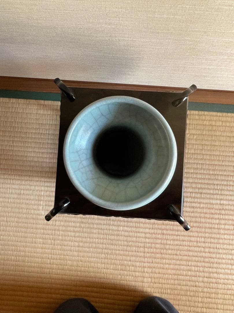 花瓶　粉青磁下蕪　青木清高作