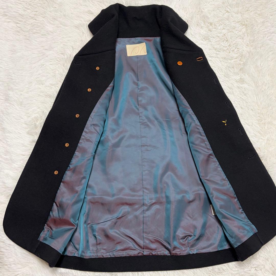 PAL'LAS PALACE メルトンショールカラーコート　ウール　レザー