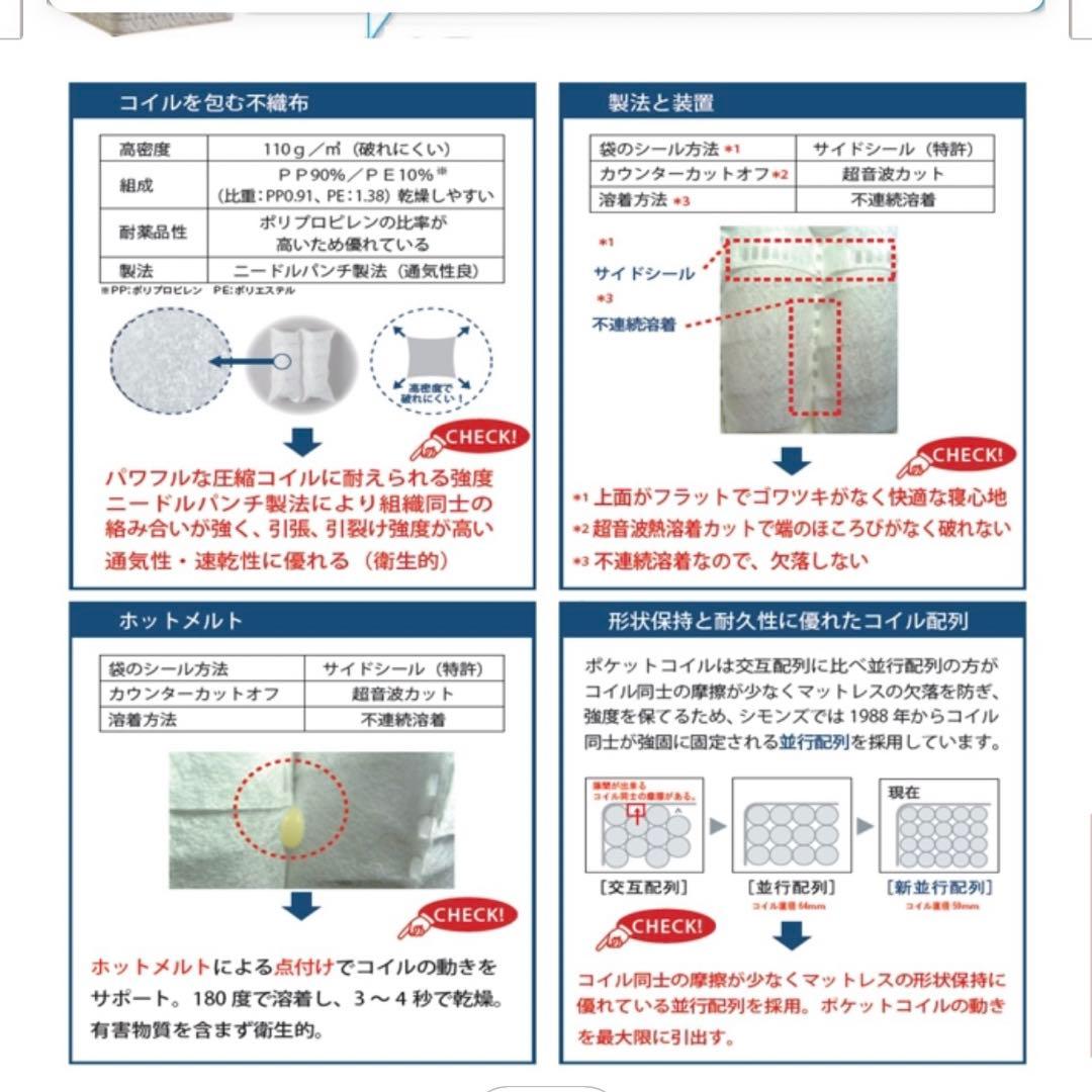 シモンズ マットレス シングル 5.5インチ 正規品 高品質 マット 国産