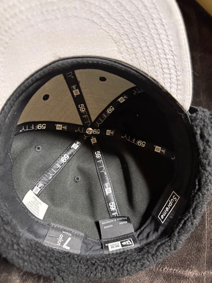 supreme Earflap New Era cap キャップ 黒 7 5/8