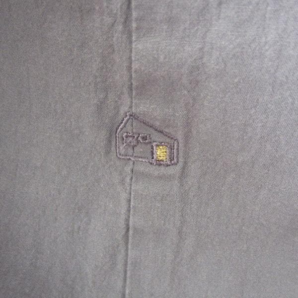 e*7様 美品　HUIS.／ハウス★　コットン　ロングシャツ　グレー　F