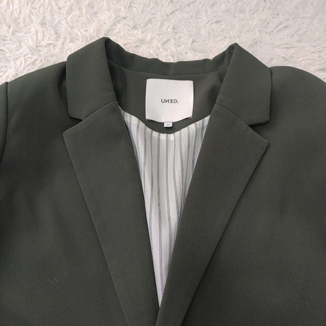 UN3D.　レイヤードポケットジャケット　グリーン　アンスリード