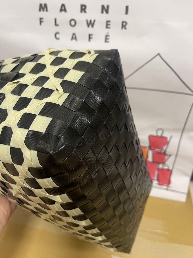 MARNI チェッカー柄 かごバッグ