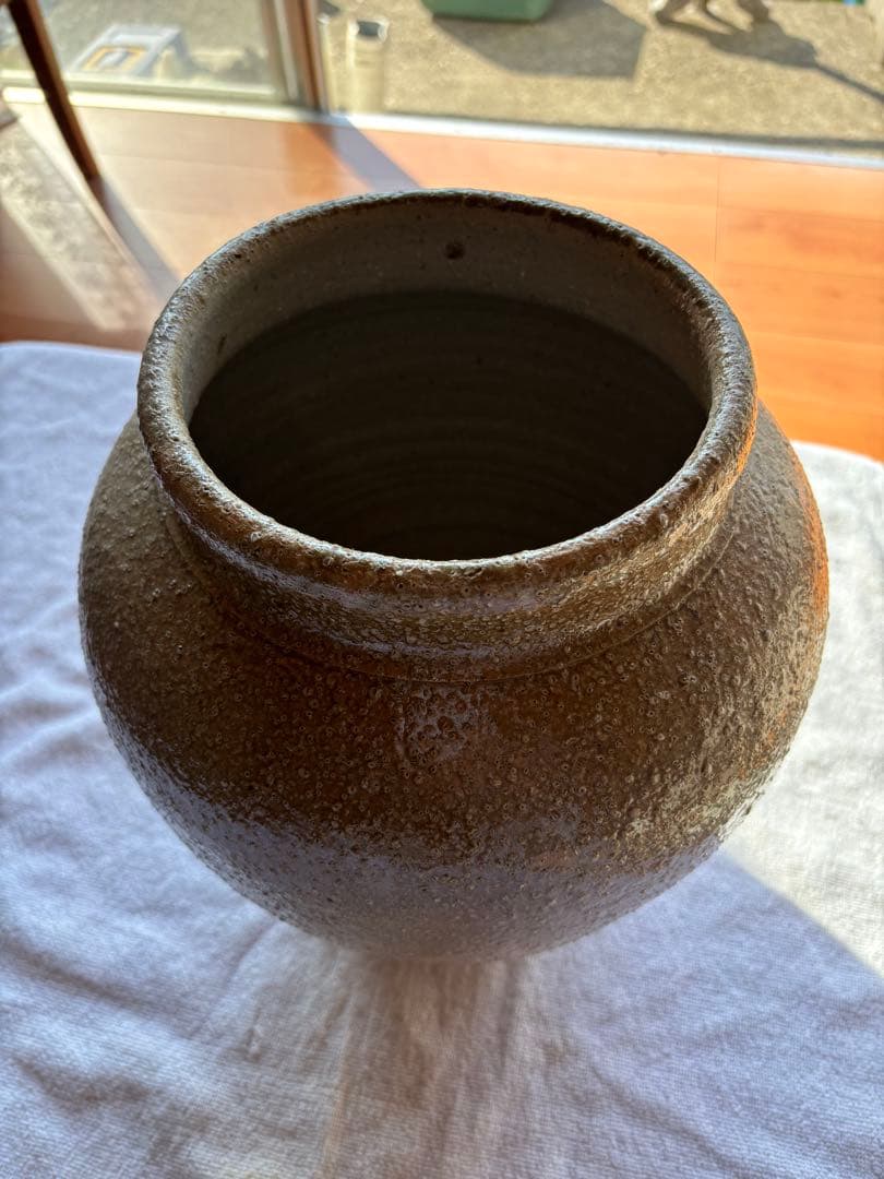信楽焼　壺　花瓶　生花陶器　アンティーク置物