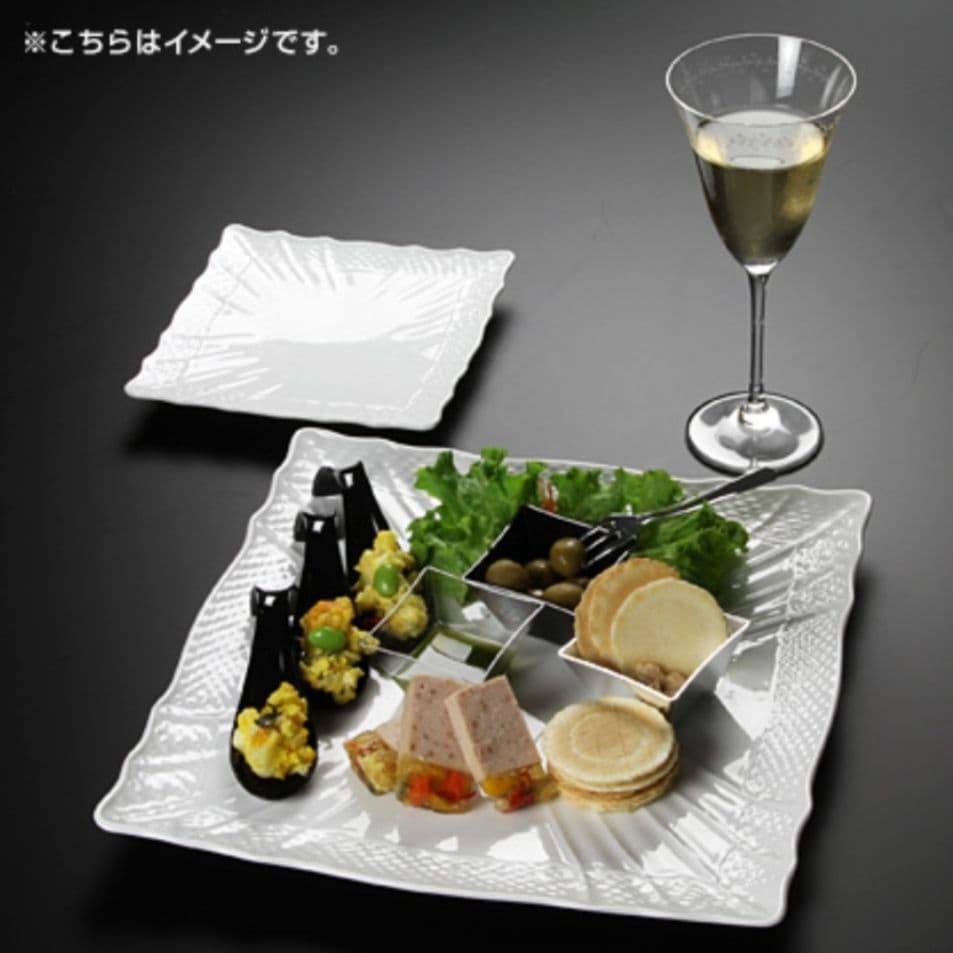 【リチャードジノリ】ベッキオ　ホワイト スクエアプレート2点セット 約3.4万円