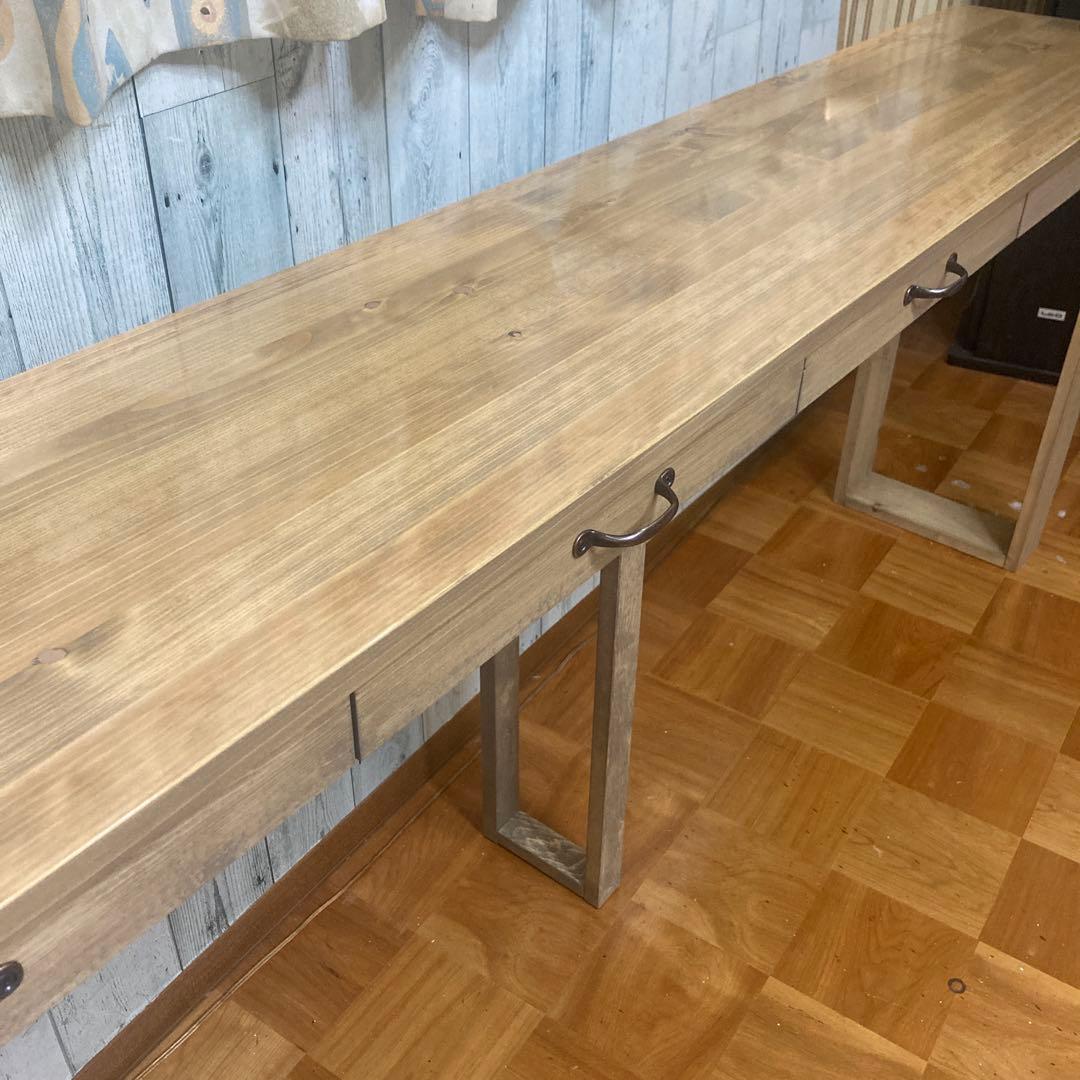 机 テーブル カウンター 幅180cm ヒノキの集成材
