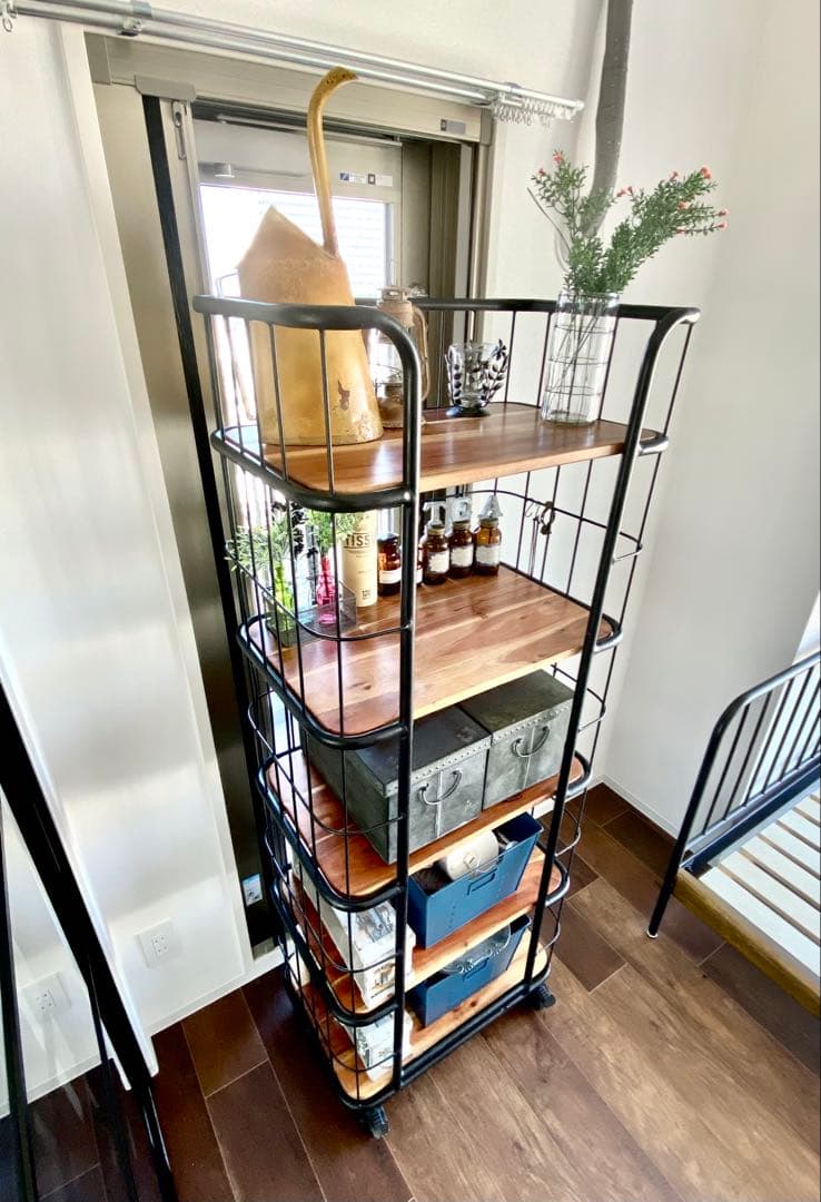 アイアン ラック 鉄板 インダストリアル 棚 高さ160cm