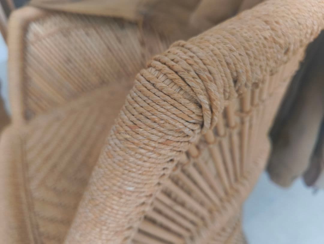 ラタン アームチェア 2脚セット バリ 引取限定✨