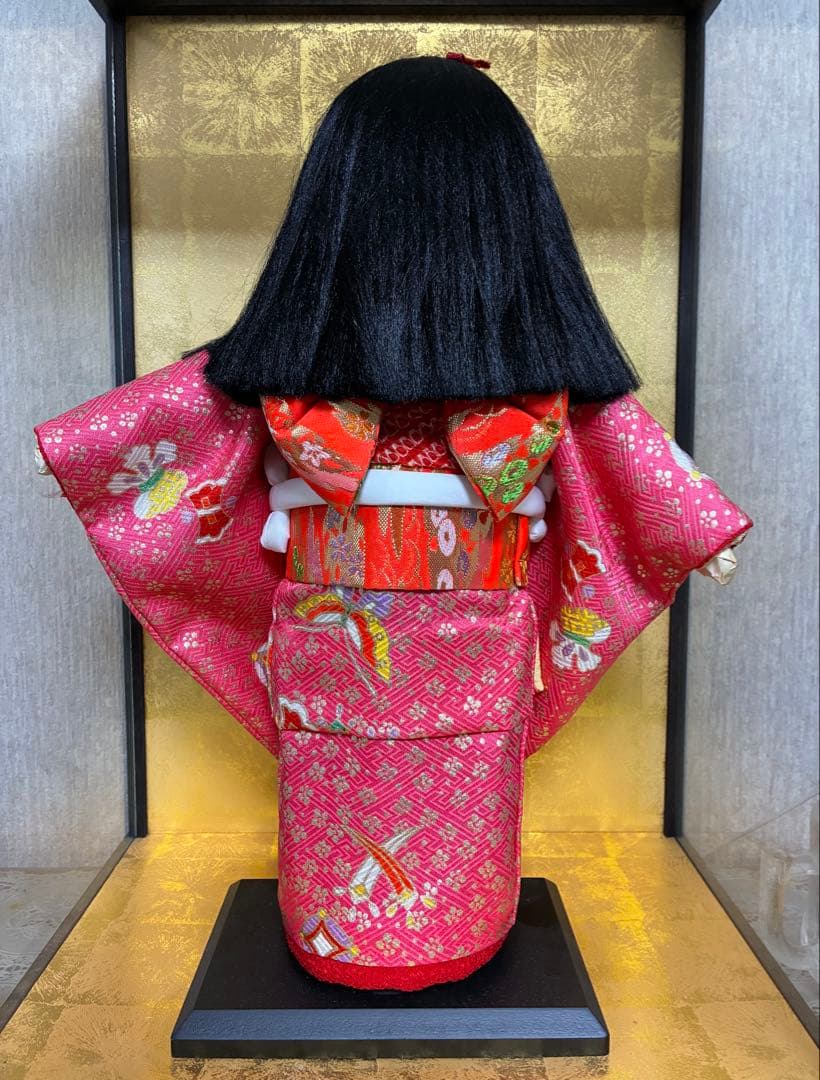 市松人形・人形の高さ約40cm・日本人形・ガラスケース無し