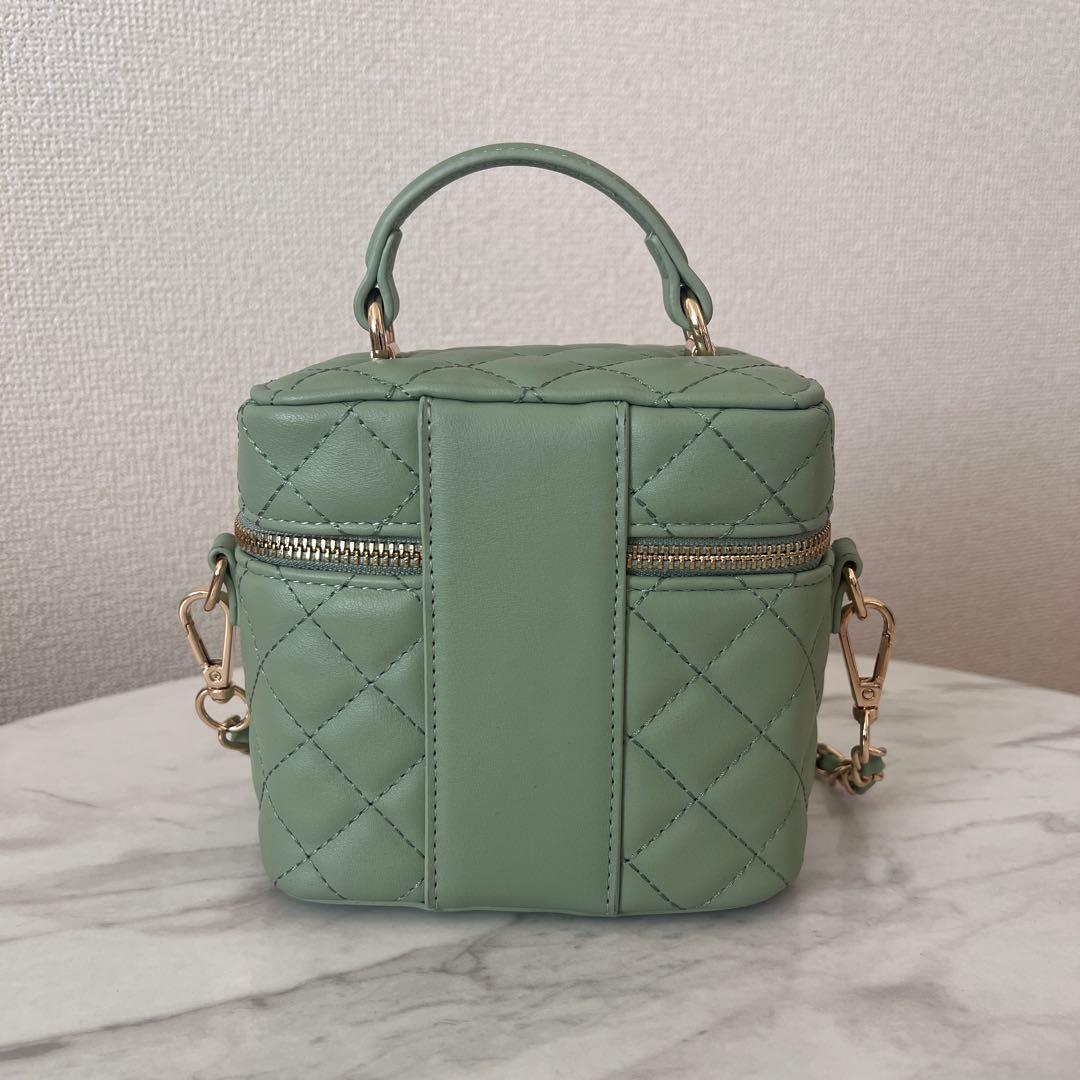 Darich 【ゴールドーパーツ】キルティングスクエアミニバッグ GRNグリーン