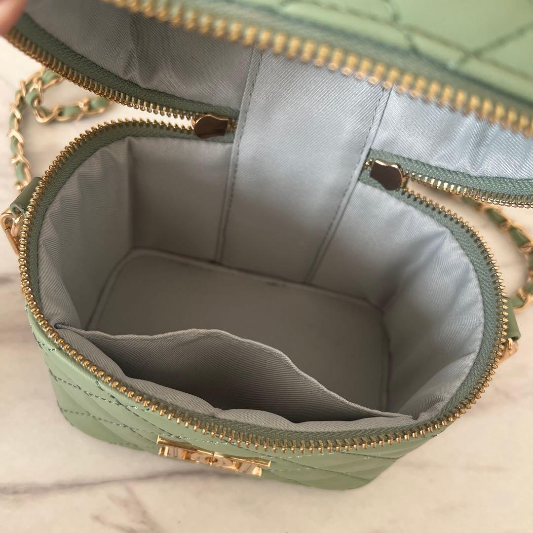 Darich 【ゴールドーパーツ】キルティングスクエアミニバッグ GRNグリーン