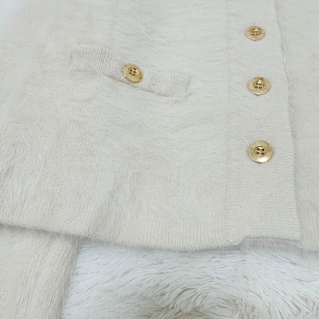 人気✨24AW✨定価2.3万✨TONAL アンゴラニットジャケット　カーディガン