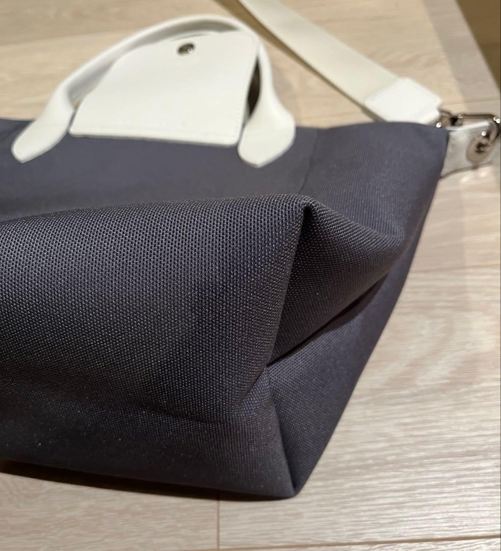 ロンシャン　カスタム　ショルダーバッグ　グレー　ホワイト　マイプリアージュ　S