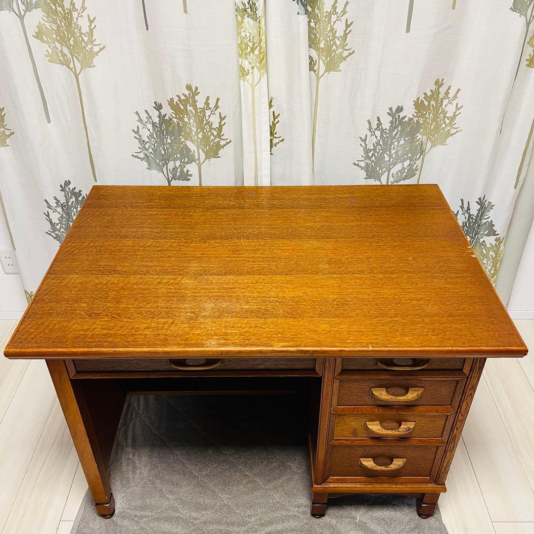 ヴィンテージ　デスク　勉強机　PCデスク　昭和レトロ　　木製　古民家