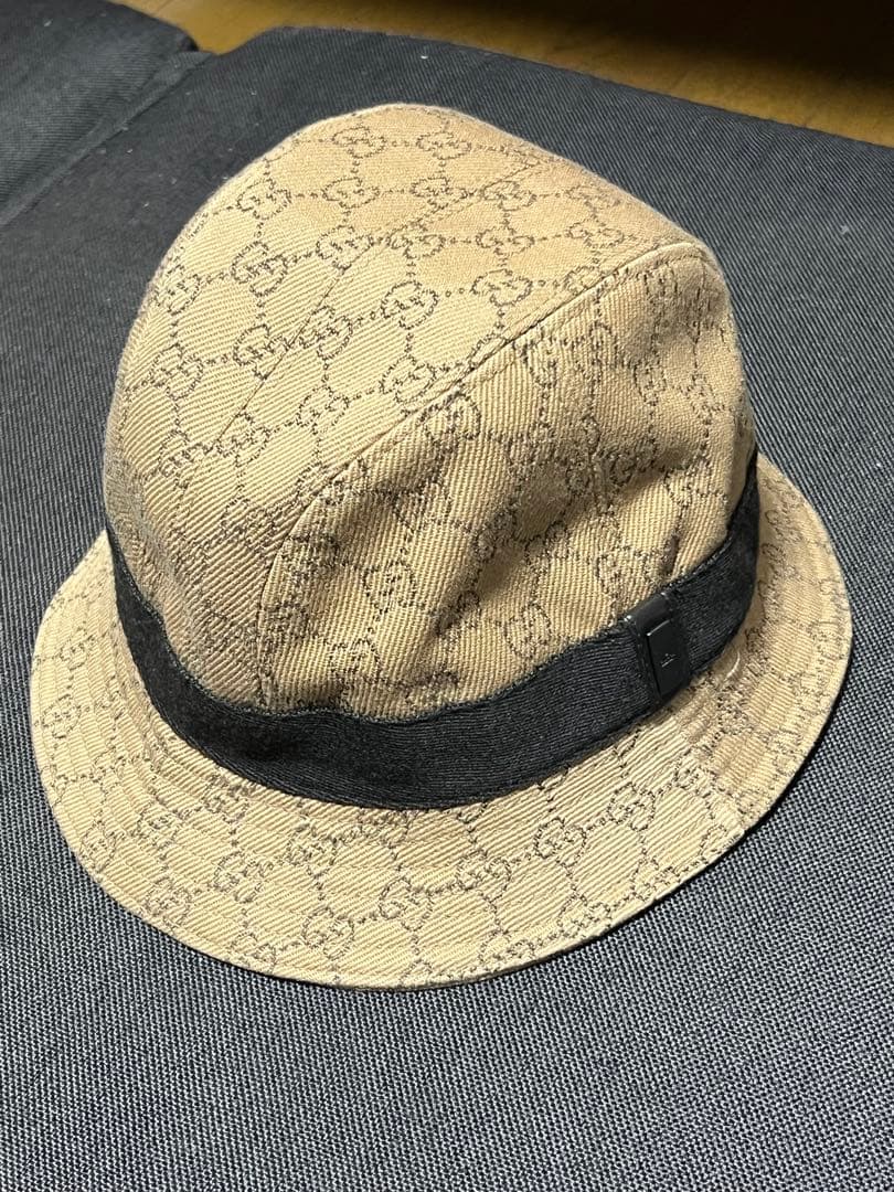 【美品】GUCCIグッチ GGキャンバスバケットハット