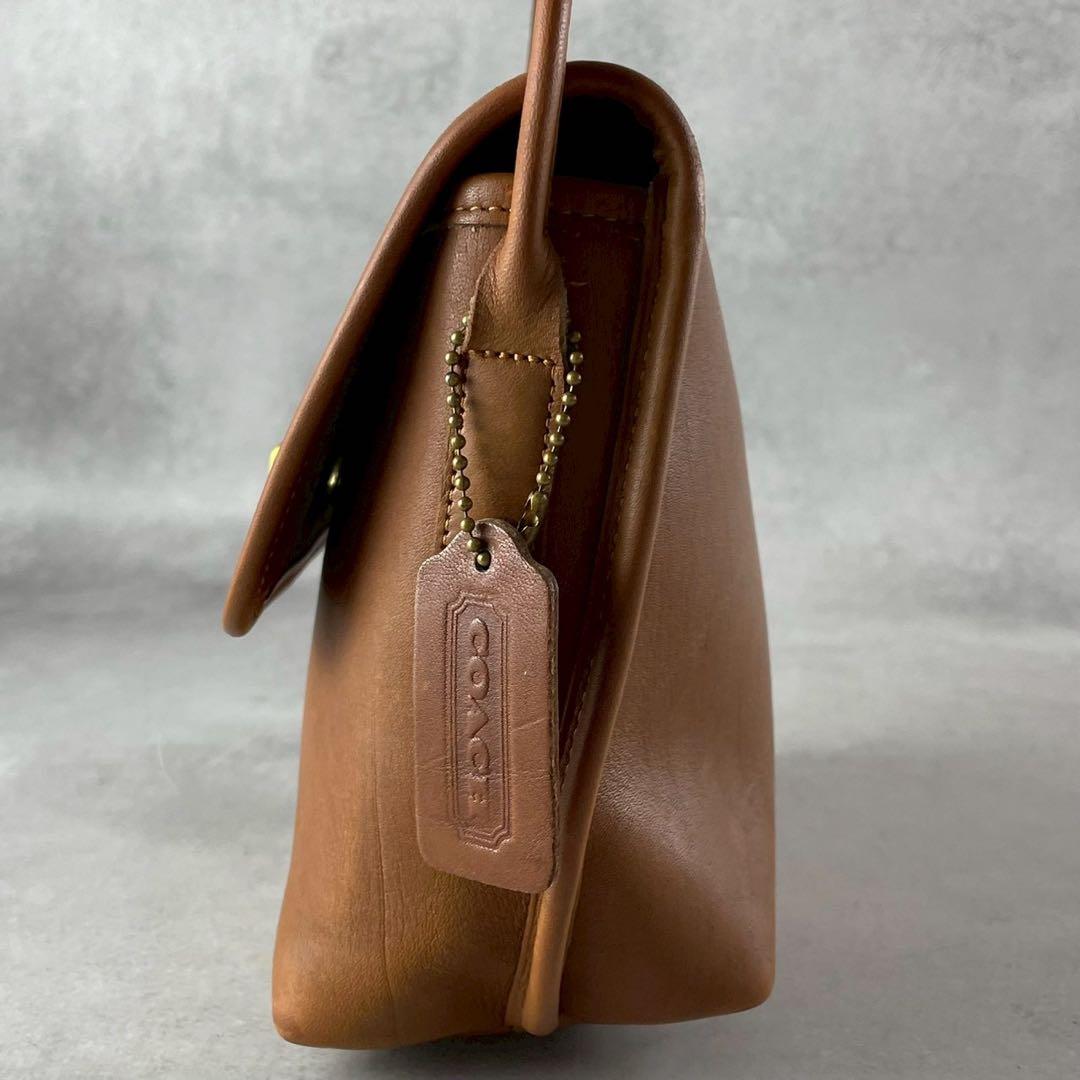 ✨美品✨オールドコーチ　ショルダーバッグ ターンロック　レザー　ブラウン