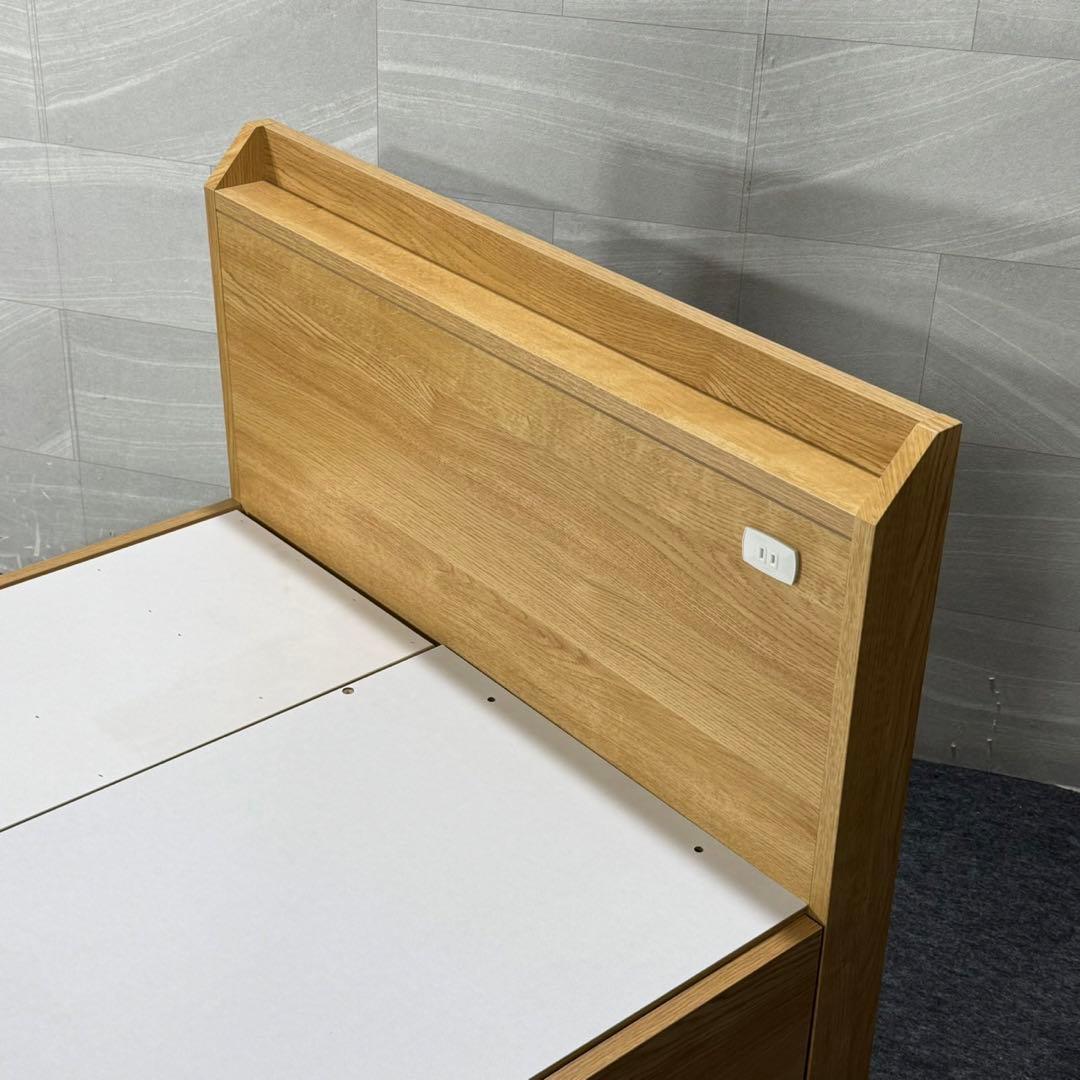 ニトリ シングル ベッドフレーム ジオチェスト 収納 格安 d3774