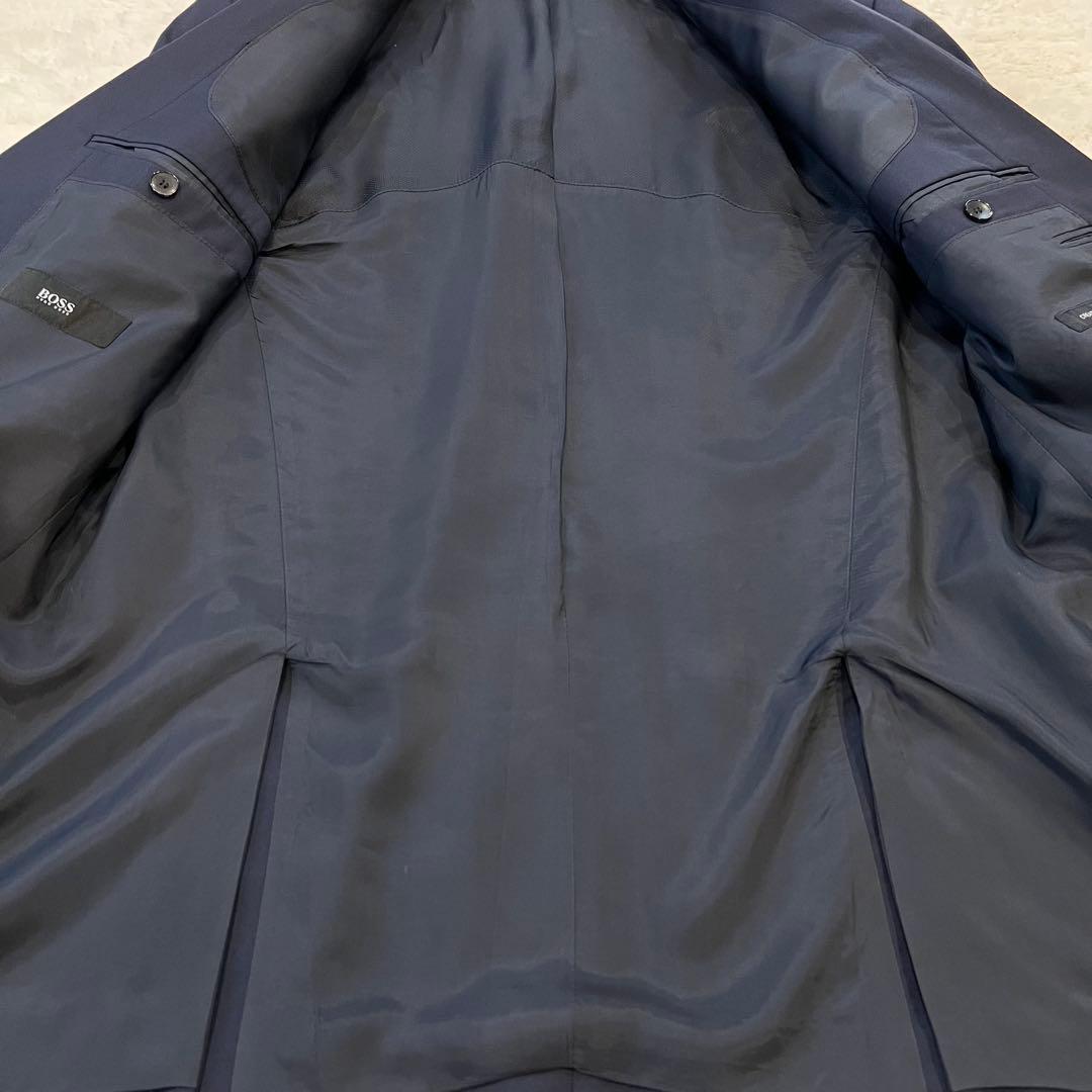 美品✨ヒューゴボス スーツ セットアップ 52 グアベロ Super120 紺