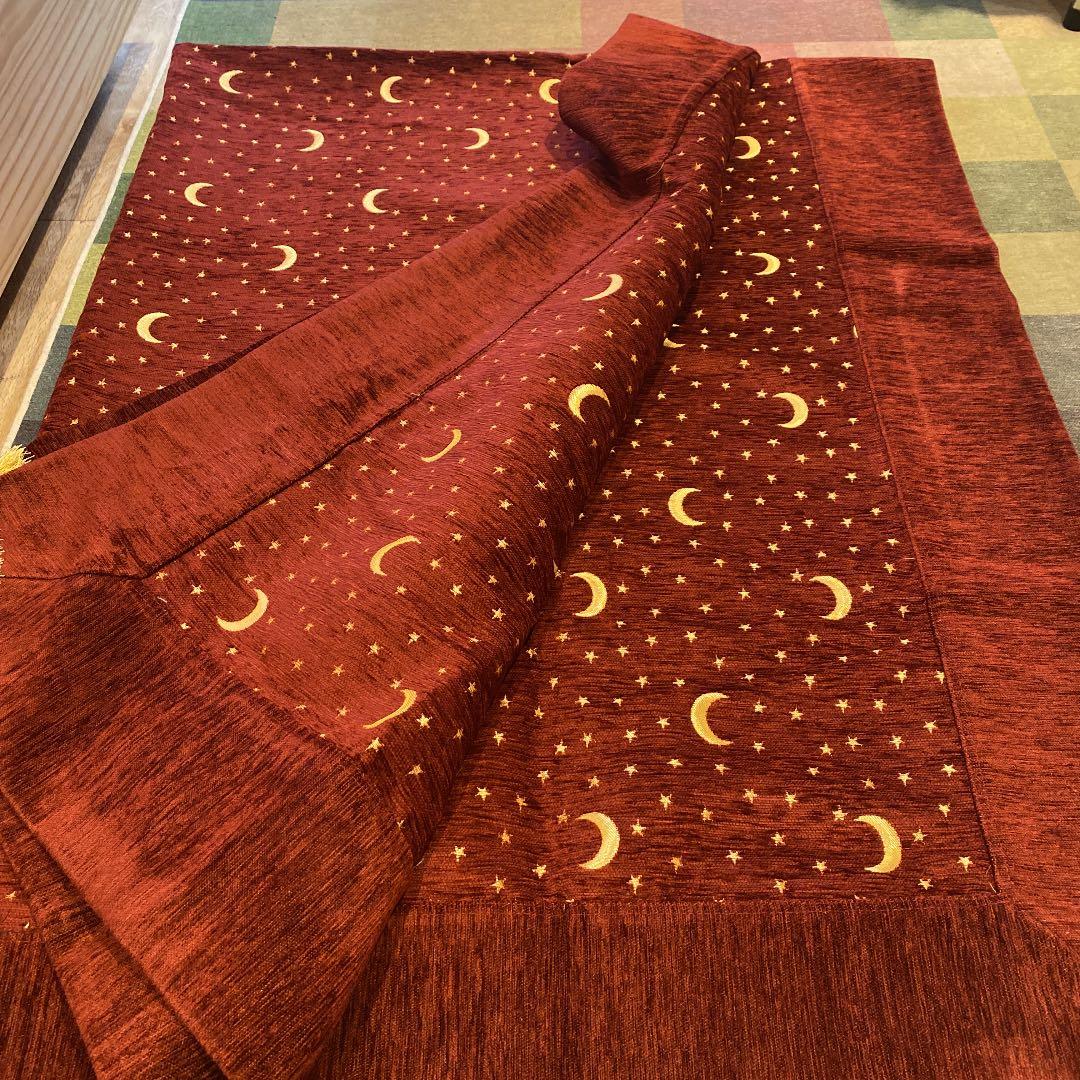 マルチカバー cotton 100% dark red