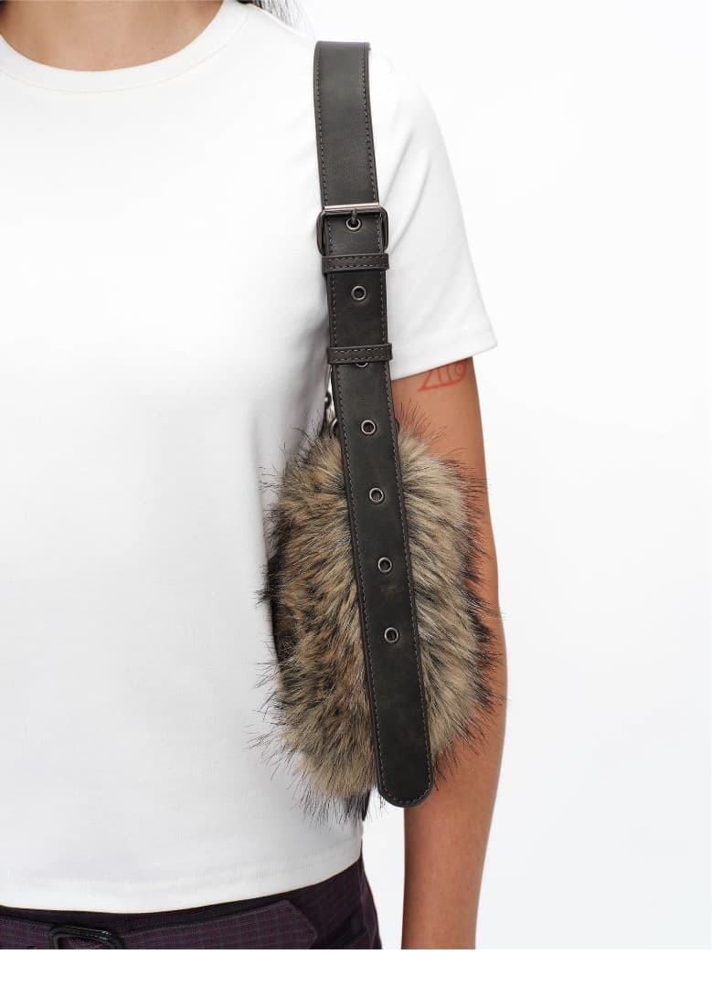 oinimiくまちゃん ふわふわ 腋下バッグ ワンショルダー 韓国カジュアル