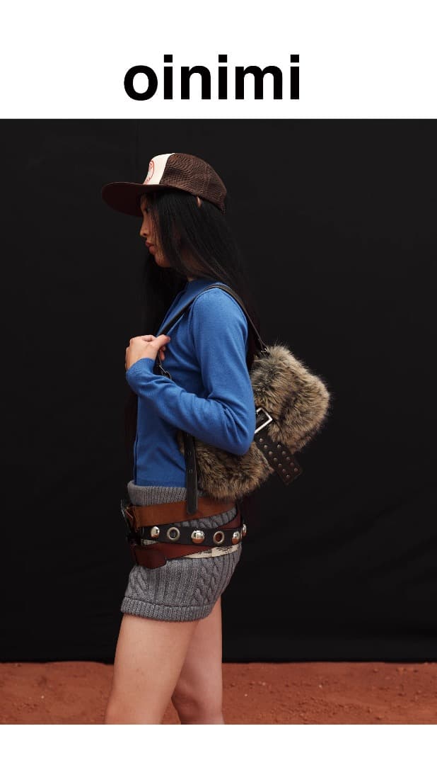 oinimiくまちゃん ふわふわ 腋下バッグ ワンショルダー 韓国カジュアル