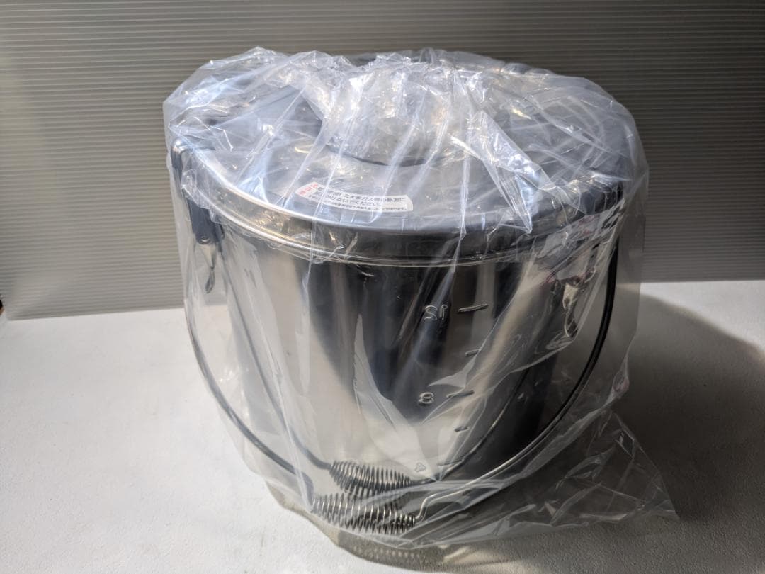 【未使用】仔犬印 給食缶(19-0クロムステンレス)