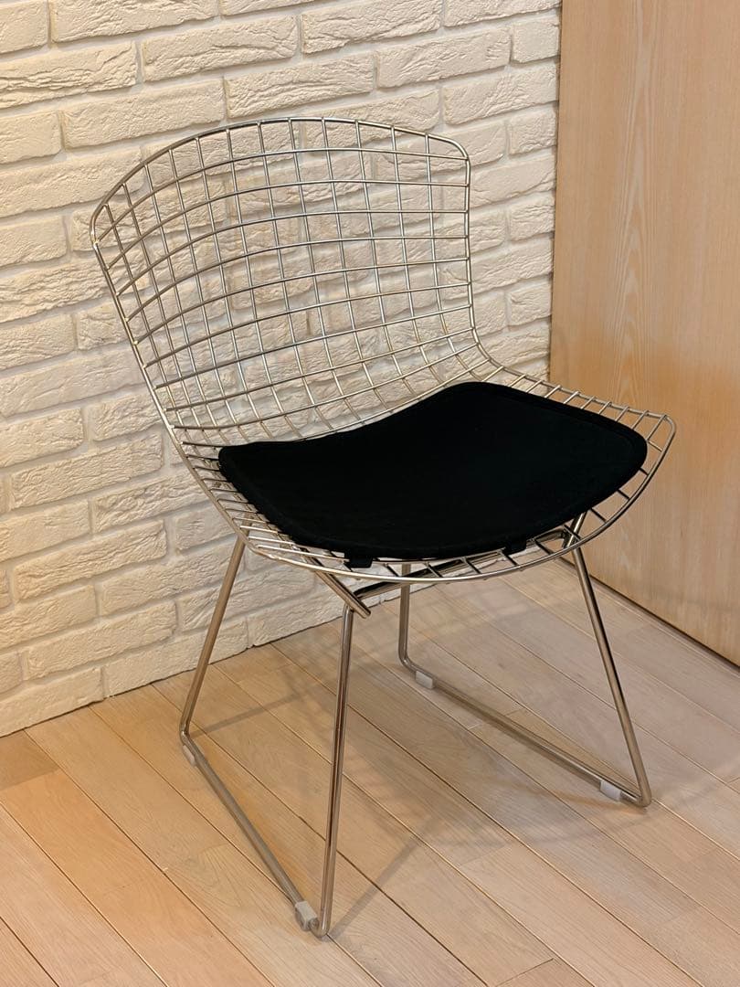 ★美品★ハリー・ベルトイア　ワイヤーチェア② シルバー ミッドセンチュリー