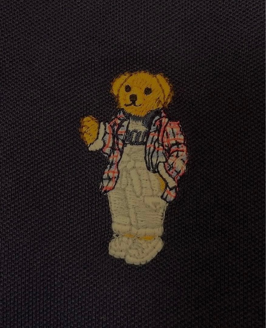レアなベアータイプ♡ラルフローレン　ポロベア刺繍ポロシャツ　ネイビー　チェック