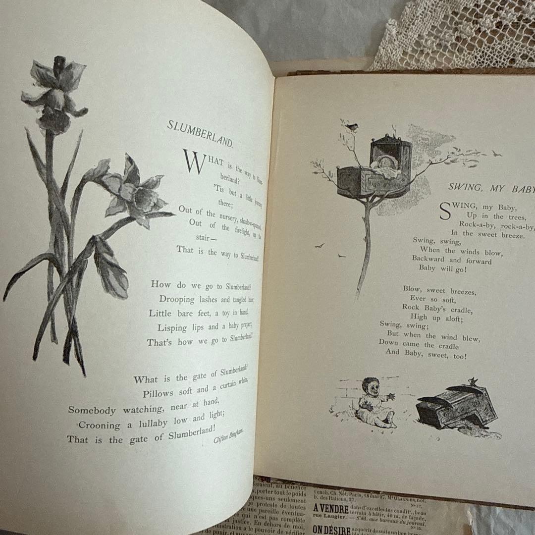 1890年アンティーク美しい挿絵の絵本アーネストニースター洋書ジャンクジャーナル