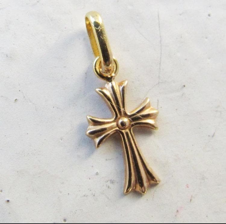 みーたん♡様☆K18 クロス ネックレス トップ 18K 刻印 18金 新品