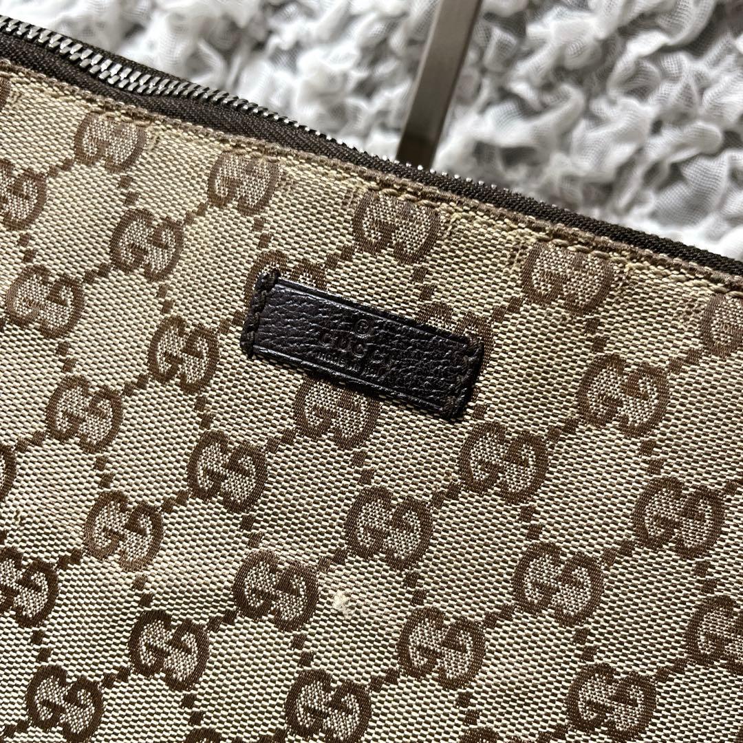 良品✨グッチ ショルダーバッグ GG柄 スクエア キャンバス　肩掛け　ベージュ