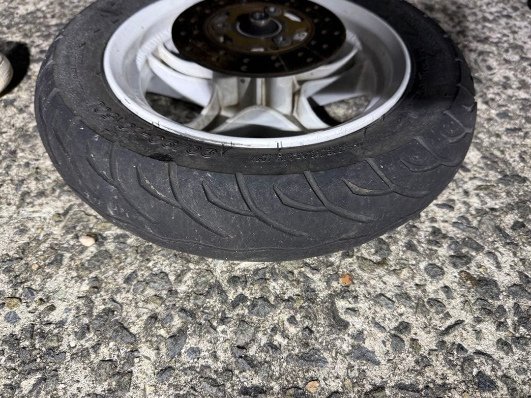 スーパジョグzr 純正ホイール 白塗装済み