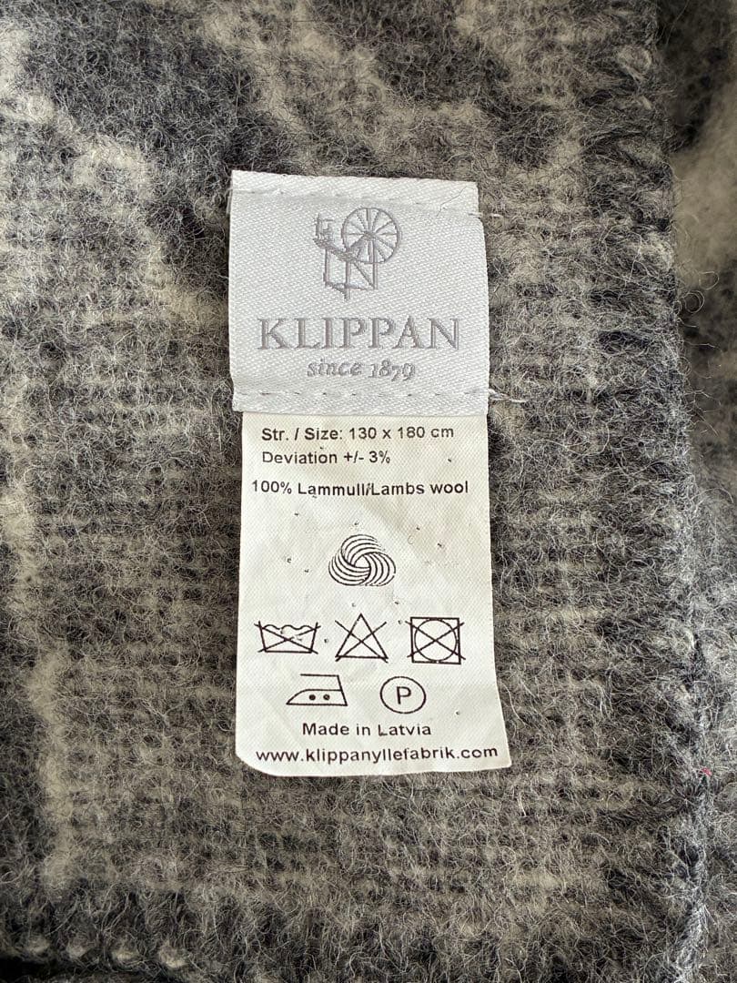 クリッパン ミナペルホネン ウールシングルブランケット 　縮みあり