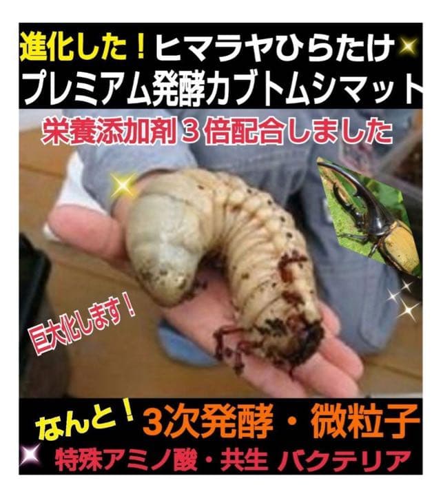 極上☆ギネス狙いに！プレミアム3次発酵カブトムシマット【8袋】特殊アミノ酸強化！